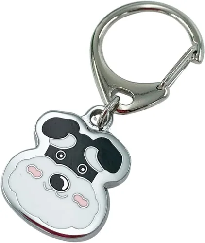 Vista 8 de Dog Keychain, Pet Pendant Keyring, Metal Keyring for Dog Lovers, Pattern Bag Pendant Decoration Malamute negro de Alaska