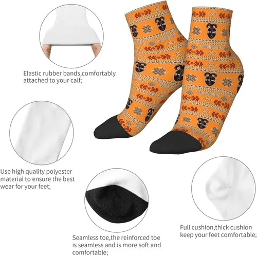 Vista 6 de DKJlitter Unisex Ankle Socks, Padded Athletic Quarter Socks Fashion Running Casual Socks