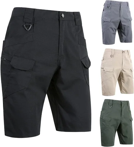 Vista 4 de Cargo Shorts for Men,Mens Hiking Cargo Shorts Tactical Relaxed Fit Casual Shorts Outdoor Fishing Shorts with Pockets
