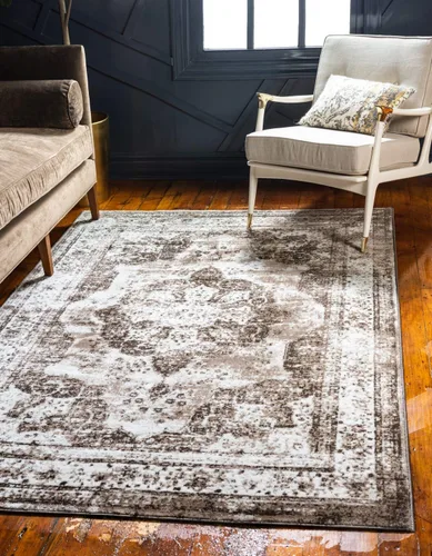 Vista 31 de Unique Loom, colección Sofía - Alfombra de la colección Salle Garnier (4' 1" x 6' 1", turquesa/azul, rectangular)