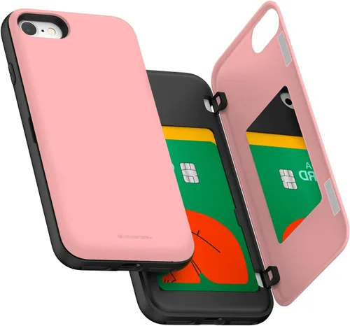 Vista 35 de GOOSPERY Funda para iPhone 8 Plus, iPhone 7 Plus con tarjetero y protector de doble capa, color negro