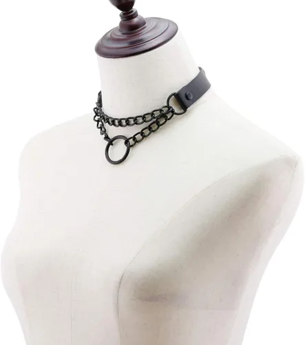 Vista 3 de Fudceom Gargantilla triangular para mujeres y niñas, collar de joyería ajustable, regalo
