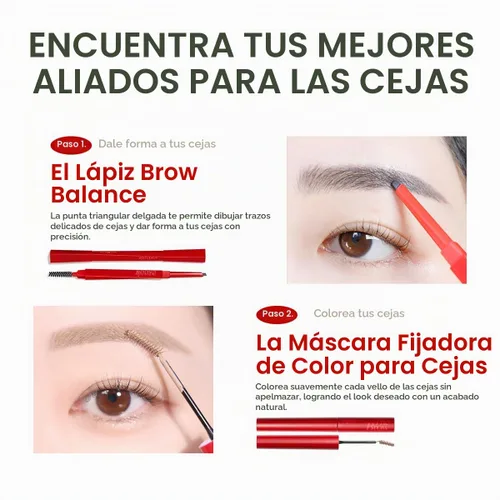 Vista 8 de Espoir El Lápiz de Cejas Balance #6 Gris Claro Lápiz de Cejas Rápido y Fácil de Dibujar sin Apelmacarse con Forma Triangular Estrecha Una #6