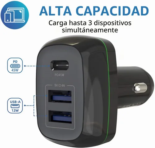 Vista 5 de Surface Pro Surface - Cargador de coche para laptop, USB C, compatible con Surface Pro 7/6/5/4/3, Surface Laptop Go2/1, Surface Book/Go 3/2/1