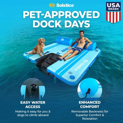 Vista 2 de SOLSTICE Inflatable Pup Plank, Dog Water Ramp for Boats & Docks, Boost Step
