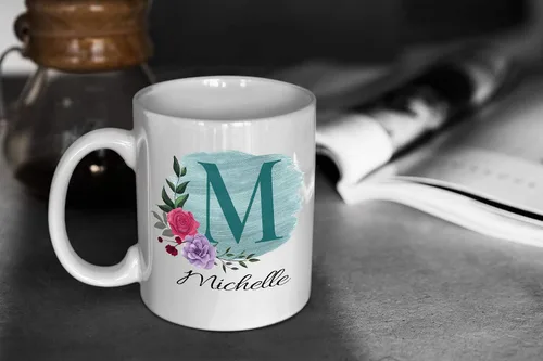 Vista 6 de Taza de café personalizada para tus amigos y familiares con inicial y nombre, regalo para todas las ocasiones, cumpleaños, Navidad, regalo de Acción