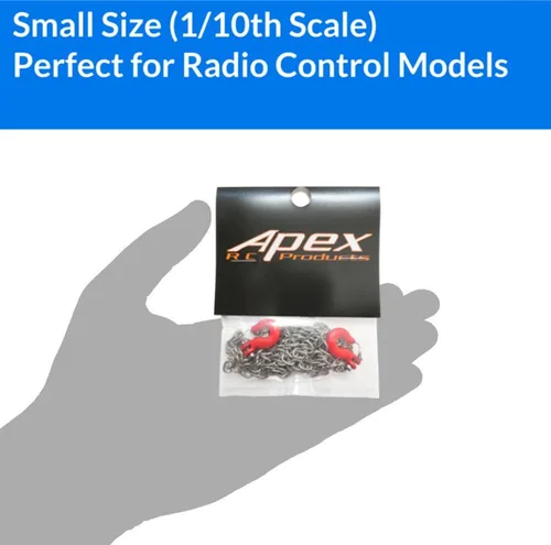 Vista 4 de 1/10 RC Rock Crawler 33" Cadena de metal con ganchos 4050