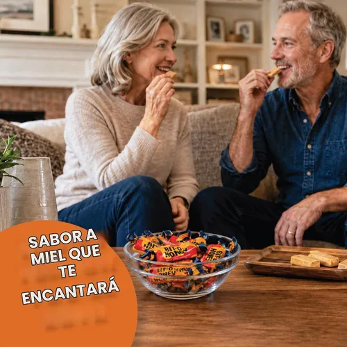 Vista 9 de Caramelos de miel – Bolsa a granel de 1 libra – Caramelo retro envuelto individualmente – Taffy real de miel y almendra (aproximadamente 65 piezas)