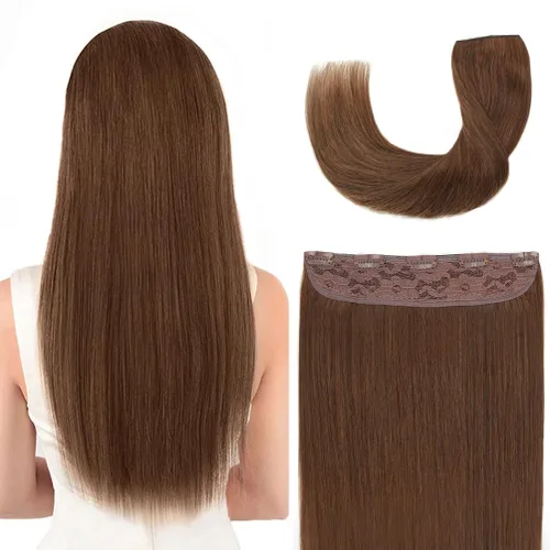 Vista 21 de Winsky - Extensiones de cabello humano real Remy - Una pieza azul balayage, extensiones de cabello con clip, 70 gramos para mujer