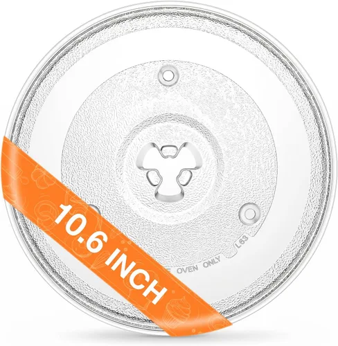 Vista 12 de Placa de vidrio giratoria de repuesto para microondas de 9.6 pulgadas/9.6 in / 24.5cm, bandeja de vidrio de repuesto para LG, GE, Magic Chef