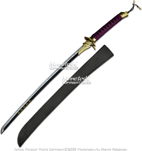 Vista 5 de 38" Amenoma Kageuchi de acero inoxidable Katana Samurai Sword Impact Video Game Prop