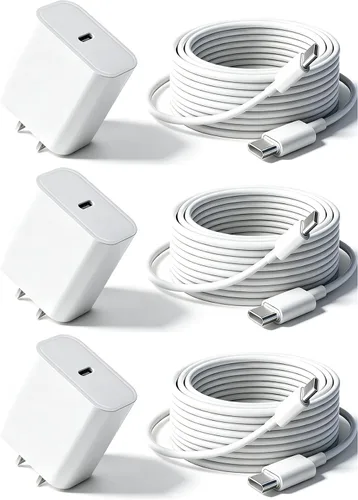 Vista 9 de Cargador para iPad de carga rápida, cable USB-C de 6 pies y bloque