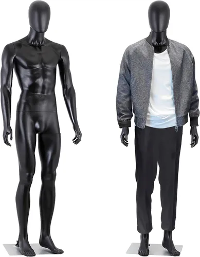 Vista 9 de Maniquí femenino de cuerpo completo con cabeza ajustable, extremidades flexibles, diseño desmontable de 69 pulgadas, forma de vestido con base