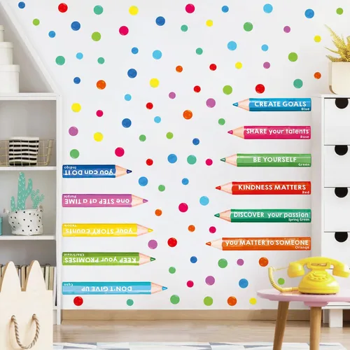 Vista 19 de 208Pcs Pegatinas de Pared de Flores Boho, Calcomanías de Pared de Flores Rosas, Autoadhesivas, Flores Silvestres de Acuarela Neutrales Extraíbles