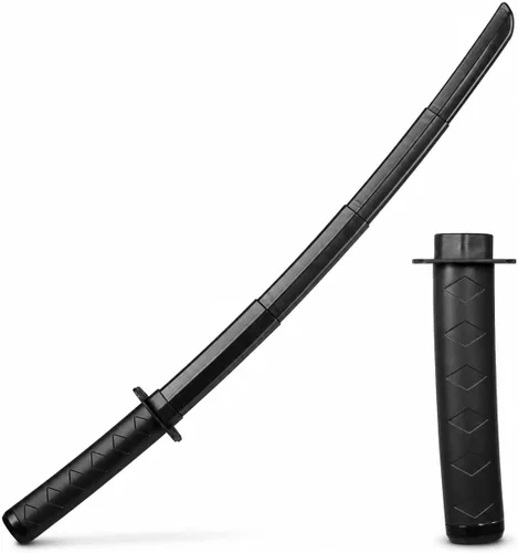 Vista 8 de 2 PCS 3D Impreso Gravedad Retráctil Samurai Espada Modelo Juguetes Halloween Juguete Portátil Espada Samurai Gravity-powered segments extend from