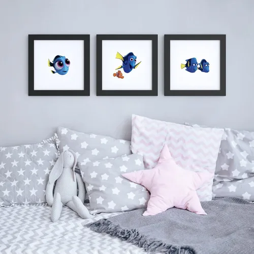 Vista 7 de Trends International Gallery Pops Disney Pixar Finding Dory - Póster de pared de nutrias marinas, 12.00 x 12.00 pulgadas, versión de marco negro