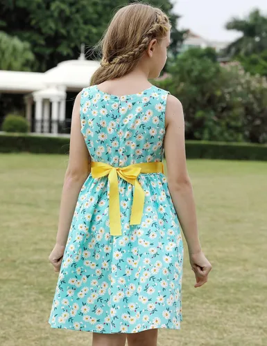 Vista 49 de Vestido de verano para niña, de algodón, con diseño floral