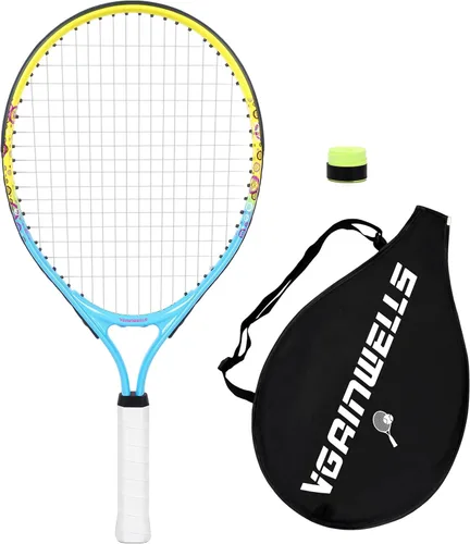 Vista 19 de Raqueta de tenis para niños de 17"-23" para edades de 2-9 años, ligera y duradera, incluye 1 raqueta de tenis para niños pequeños y 1 cintas