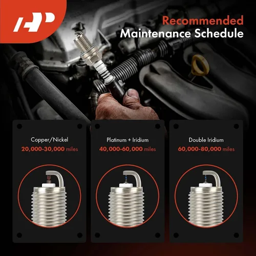 Vista 6 de A-Premium Bujías de iridio platino compatibles con Nissan Altima 2007-2013, Rogue, Rogue Select, Sentra, Versa, Versa Note, Frontier, NV200 &