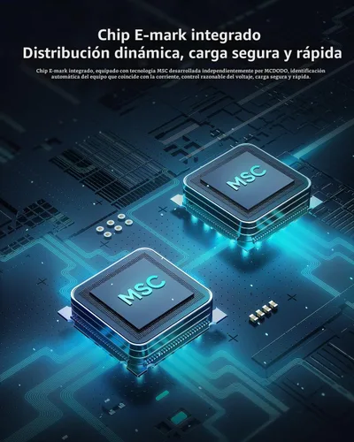 Vista 4 de mcdodo Cable de carga USB C a USB C, cable de datos transparente, PD de 100 W, cargador digital, apagado automático, protección de doble núcleo