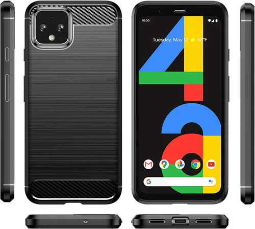 Vista 8 de Funda para Pixel 4 XL Google 4 XL Funda de fibra de carbono TPU suave antideslizante duradera ligera cubierta protectora para Google Pixel 4 XL