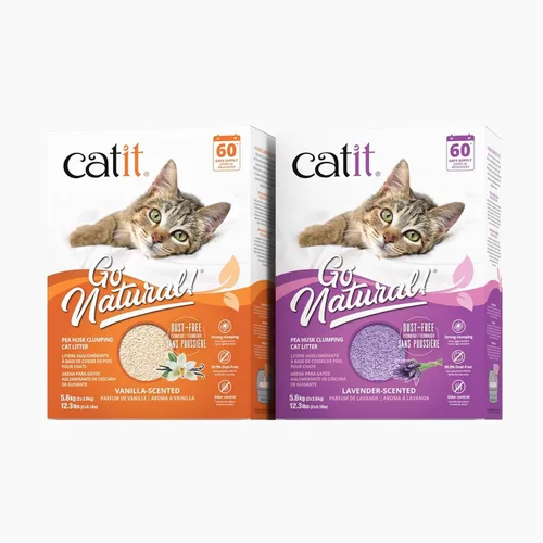 Vista 2 de Catit - Go Natural Arena Aglutinante de Cáscara de Guisante para Gatos - Liviana, Sin Polvo, Fácil Limpieza y Recogida, Arena para Gatos Descargable