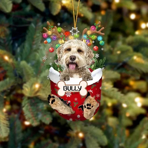 Vista 174 de IZI POD Affenpinscher Adorno de Navidad personalizado para perro, adorno de bolsillo de nieve para perro para árbol de Navidad, adorno acrílico