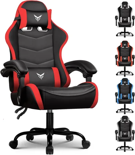 Vista 11 de GTPLAYER Silla Gaming, Sillas de Videojuegos Estilo Racing Sillas de Juegos de PC para Adultos - Respaldo Alto Acolchado Ergonómico Reclinable Silla
