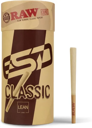 Vista 7 de RAW Cones Lean Size Classic - Paquete de 50 conos rodantes de combustión lenta con puntas