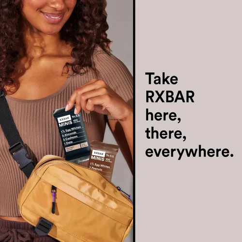 Vista 6 de RXBAR Minis - Barras de proteínas, snack de proteínas, barritas de aperitivos, paquete variado, caja de 7.3 onzas (8 unidades)