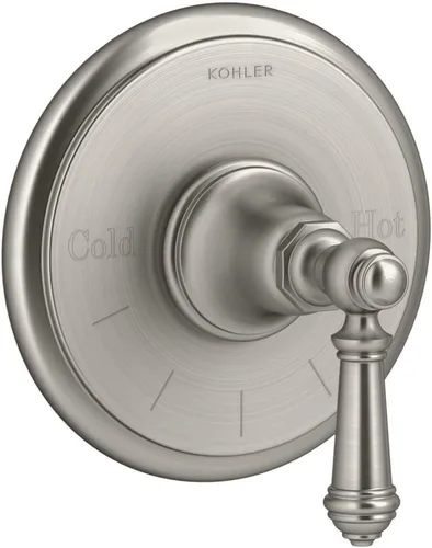 Vista 4 de KOHLER K-T72769-4-BV Artifacts - Moldura de válvula termostática con mango de palanca, bronce cepillado vibrante