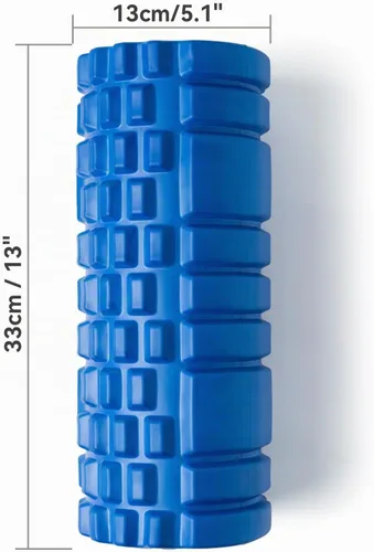 Vista 6 de Krightlink Rodillo de espuma para masaje de tejido profundo, rodillo de ejercicio de alta densidad de 13 pulgadas para masaje muscular y liberación