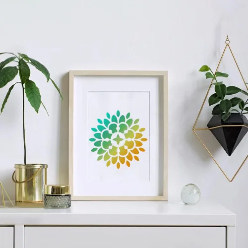 Vista 8 de 64 plantillas de pintura (3.543 in x 3.543 in), plantilla de puntos de mandala de DaKuan para creación artística, murales, libros, telas, creación