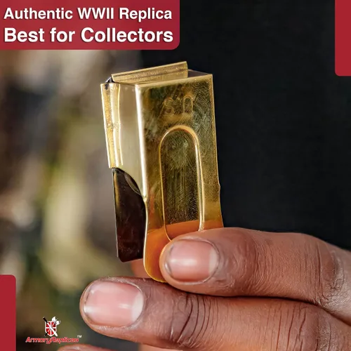 Vista 4 de Armory Replicas - Clicker de grillo de latón para paracaidista del Día D de los Estados Unidos