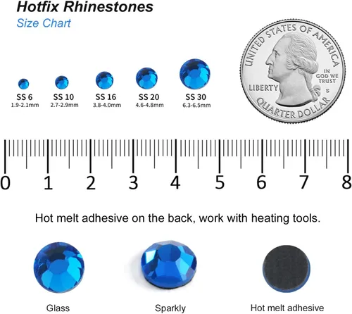 Vista 155 de 6000 PIEZAS Diamantes de Imitación Hotfix a Granel, Diamantes Naranja para Manualidades y Ropa, Diamantes de Imitación para Decoración DIY, SS10