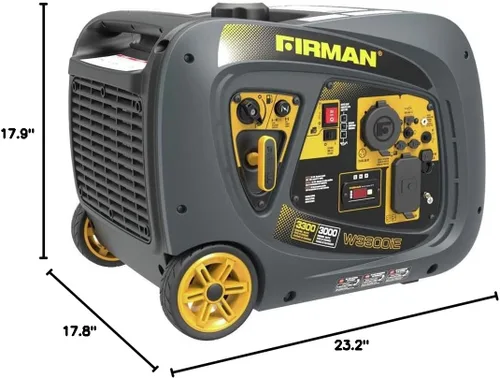 Vista 10 de FIRMAN Generador portátil inversor, motor de 171 cc con arranque eléctrico, generador de energía de 3300 W con tiempo de funcionamiento de 9 horas