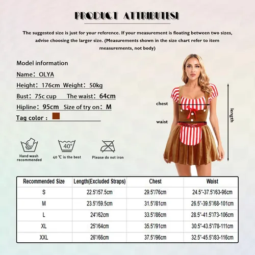 Vista 7 de Vestido de manga corta de terciopelo a rayas para mujer