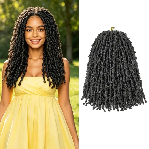 Vista 54 de Superlight Butterfly Locs - Cabello de ganchillo de 12 pulgadas, 6 paquetes
