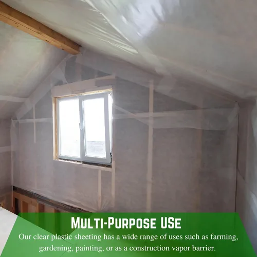 Vista 4 de Farm Plastic Supply - Láminas de plástico transparente - 8 mil - (2.5' x 100') - Láminas de plástico grueso, película de polietileno resistente