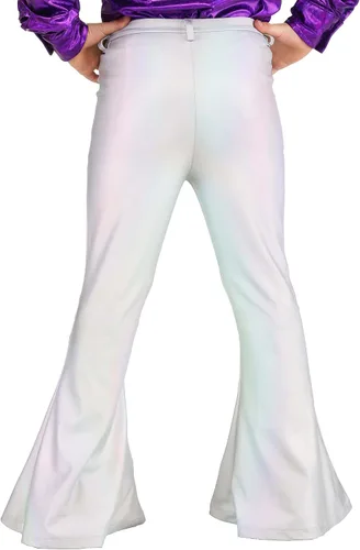 Vista 3 de Fun Costumes Holographic Disco Pants for Kids