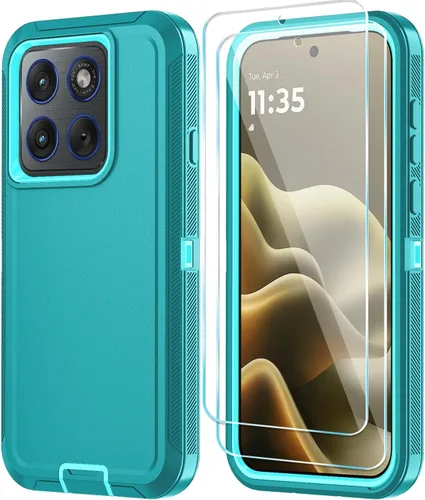 Vista 16 de Qinmay Funda para teléfono Motorola Moto Edge 5G 2026, color negro y gris NegroGris