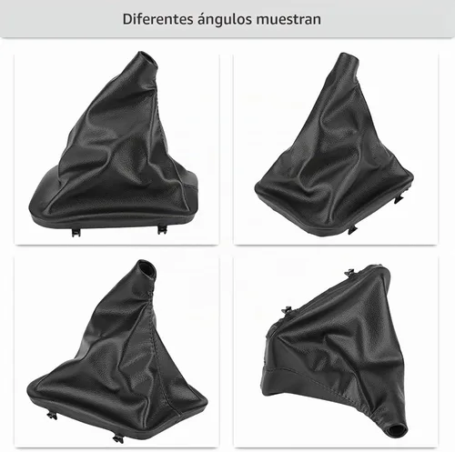 Vista 6 de Funda de palanca de cambios, funda de palanca de cambios manual, cubierta antipolvo, diseño de cuero duradero, ajuste universal, repuesto