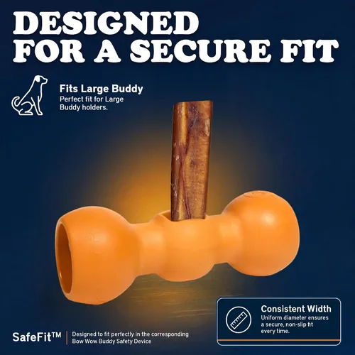 Vista 5 de Bow Wow Labs SafeFit™ Bully Sticks para perros, palitos de carne de res 100% naturales, alimentados con pasto, de bajo olor, masticables de larga