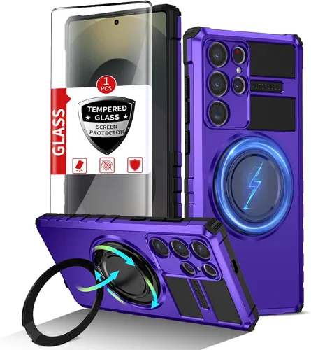 Vista 73 de Funda magnética para Samsung Galaxy Note 20 Ultra compatible con carga inalámbrica MagSafe, con 1 protector de pantalla, anillo de soporte integrado