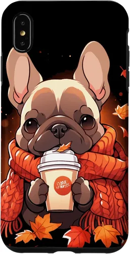 Vista 11 de French Bulldog Fall Autumn Pumpkin Spice Latte Frenchie Dog Case for iPhone 17