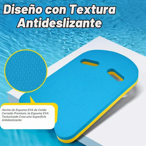 Vista 5 de biguphate Swim Kick Board, 17x11.5in EVA Foam Training Aid Board Azul