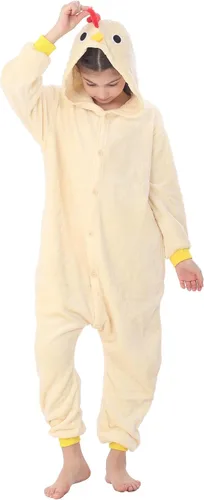 Vista 5 de WOYASIM Pijama de animal para niños, disfraz de una pieza, ropa de dormir, Halloween, Pascua, cosplay para niñas y niños