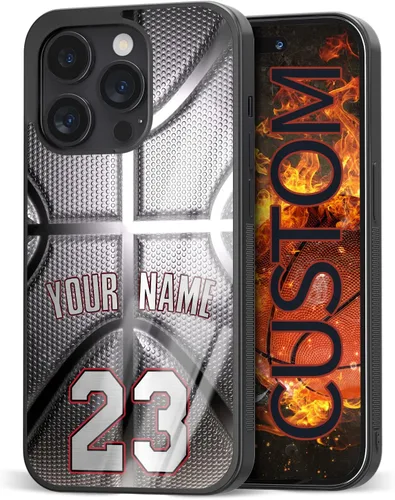 Vista 16 de Fundas de teléfono de baloncesto con número de nombre personalizado para iPhone 11 12 13 14 15 16 17 Pro Max Plus Mini Xr Xs, para Samsung S21 S22
