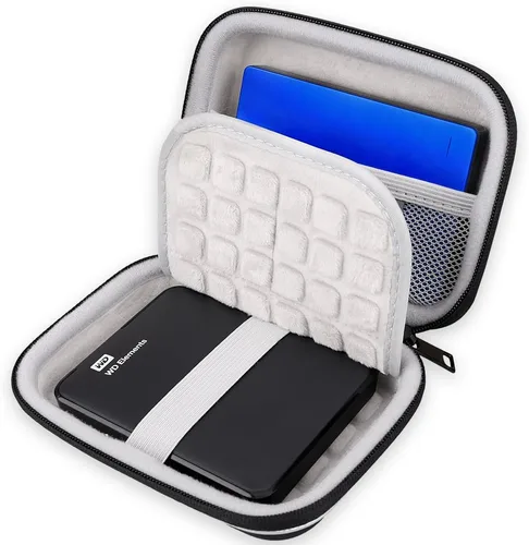 Vista 8 de Lacdo EVA funda de viaje a prueba de golpes para disco duro externo portable de 2.5 pulgadas, GPS, cámara y batería externa