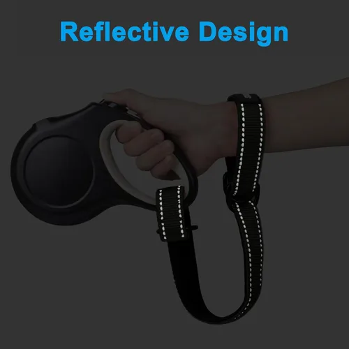 Vista 4 de PetBonus Correa corta para perro, correa de seguridad para correa retráctil para perro, diseño reflectante y mango acolchado suave ajustable, capa